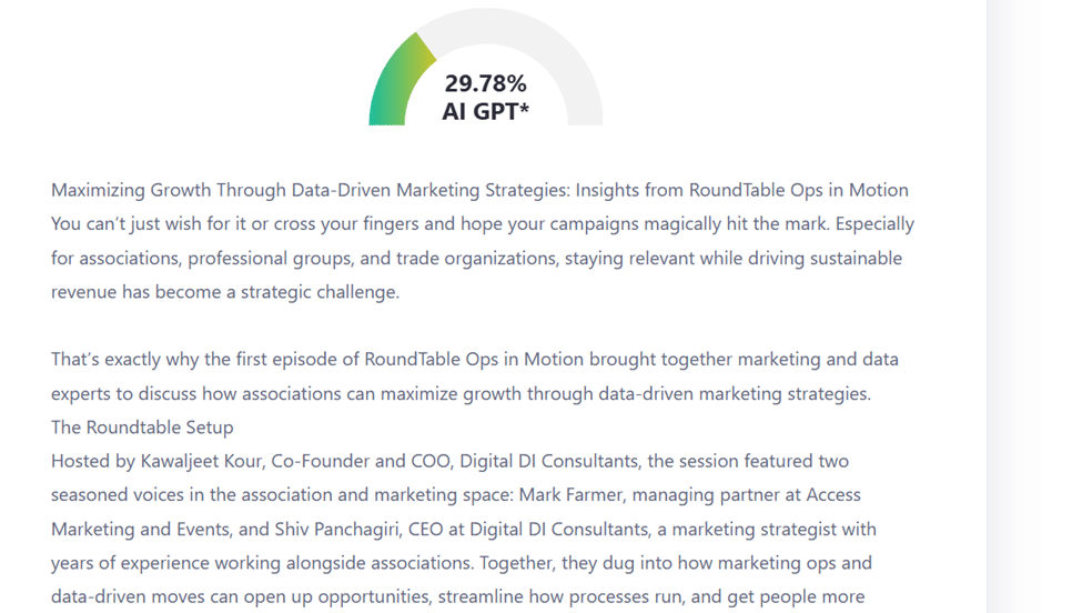 Data Driven Marketing Strategy